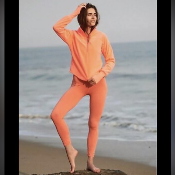 NWOT Free People Great Heights Neon 1/4 Zip Pullover - Picture 3 of 10